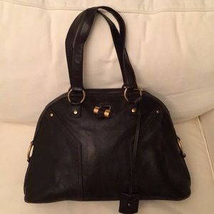 Yves Saint Laurent Brown Leather Muse Bag